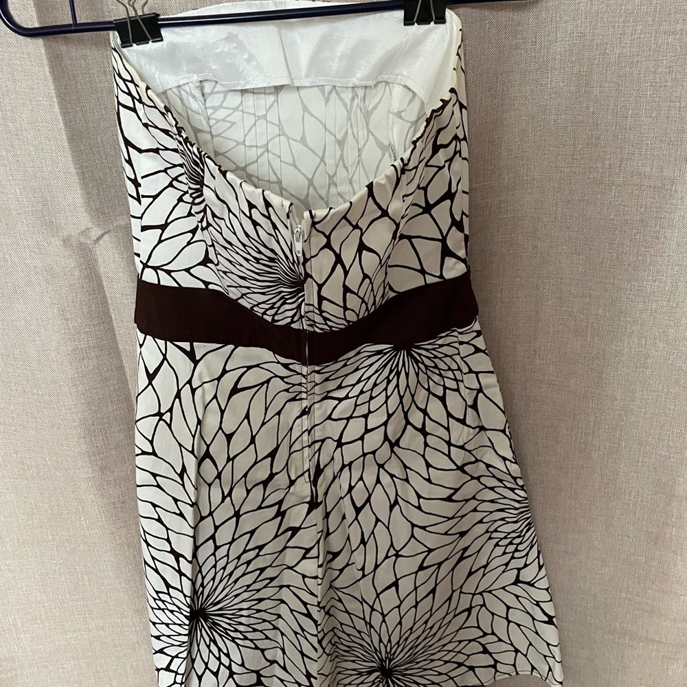White and brown dress
